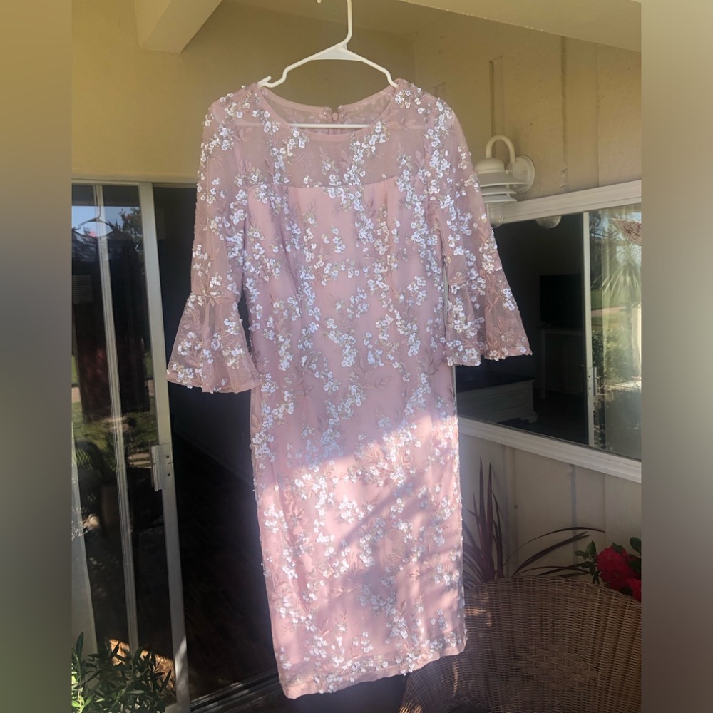 Size 6 light pink, colored Nordstrom dinner dress worn once